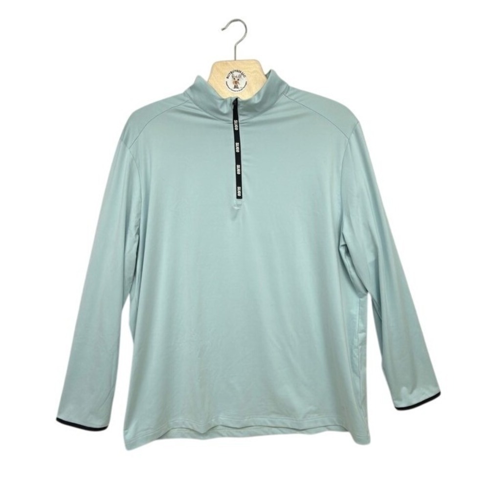 SLIGO Golf Long Sleeve 1/4 Zip Pullover Shirt‎ Mens XL Light Blue Performance